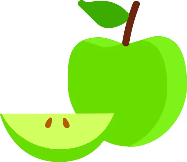 Manzana Icono Web Ilustración Simple — Archivo Imágenes Vectoriales