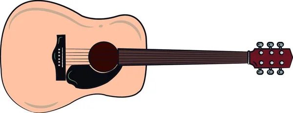 Instrumento Musical Conhecido Como Guitarra Baixo Com Cordas Desenho Cor —  Vetores de Stock