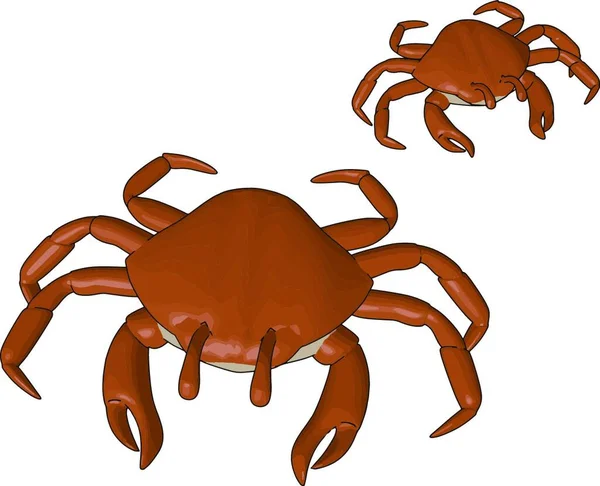 Vector Illustratie Van Een Leuke Cartoon Krab — Stockvector