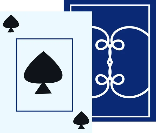 Eine Spielkarte Von Pik Illustrationsvektor Auf Weißem Hintergrund — Stockvektor