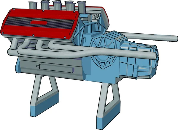 Motor Industrial Automotriz Compuesto Algún Metal Aleación Específicos Que Muy — Archivo Imágenes Vectoriales