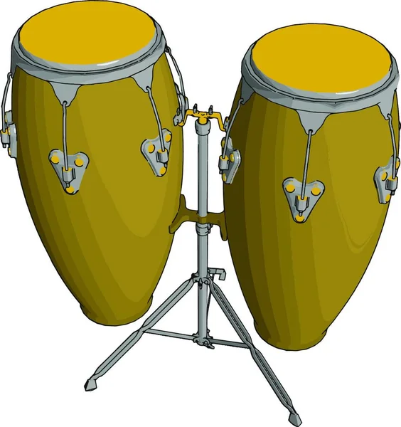 콩고는 또한로 알려진 Congas에서 드럼은 드로잉 일러스트 드입니다 — 스톡 벡터