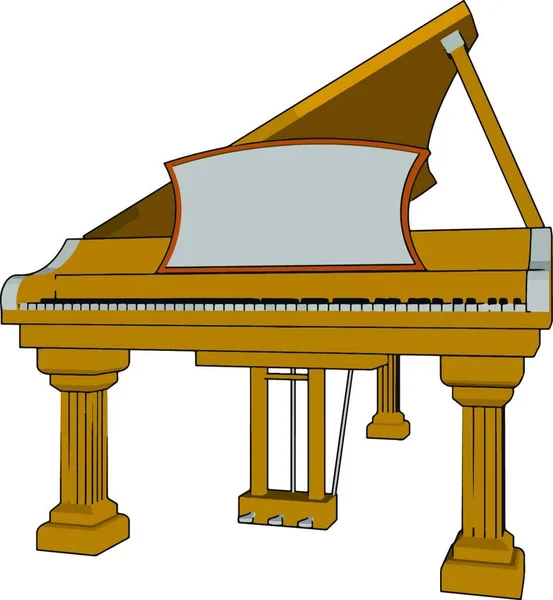 Piano Est Joué Aide Clavier Noir Blanc Est Utile Pour — Image vectorielle