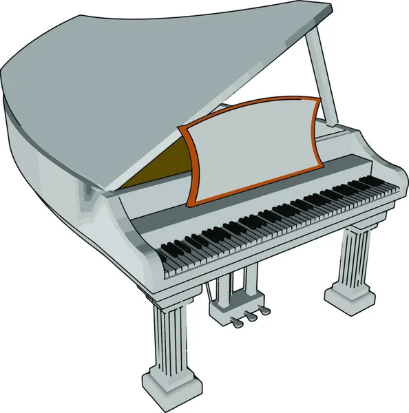 Piano Puede Tener Muchas Partes Individuales Que Soportan Seis Características — Vector de stock