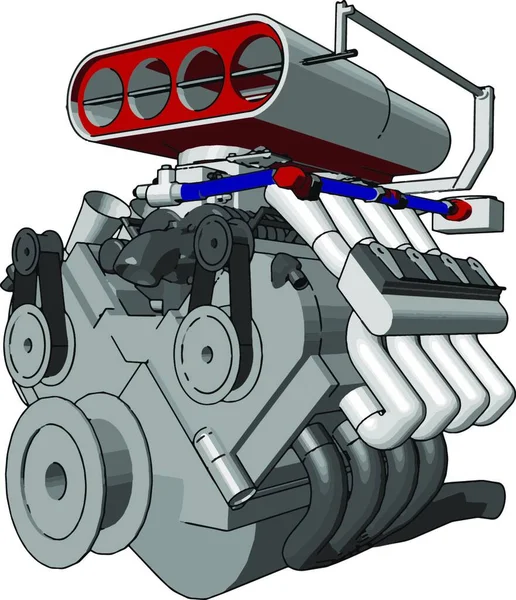 Ciężki Silnik Wykorzystywany Robienia Rzeczy Jest Wynalazek Inżyniera Mechanicznego Wektor — Wektor stockowy