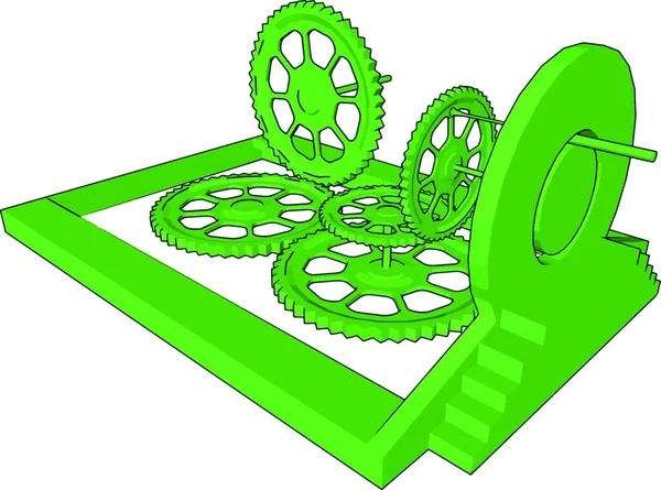 Combinația Sprocket Poate Văzută Bicicletă Care Arborele Pedalei Poartă Roată — Vector de stoc