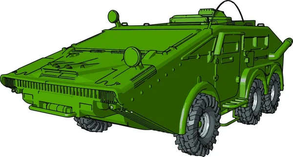 Coche Gran Alcance Vehículo Parece Tanque Protege Bala Del Ejército — Archivo Imágenes Vectoriales