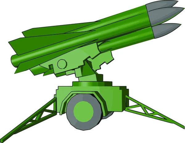 Militär Tank Illustration Vektor Vit Bakgrund — Stock vektor