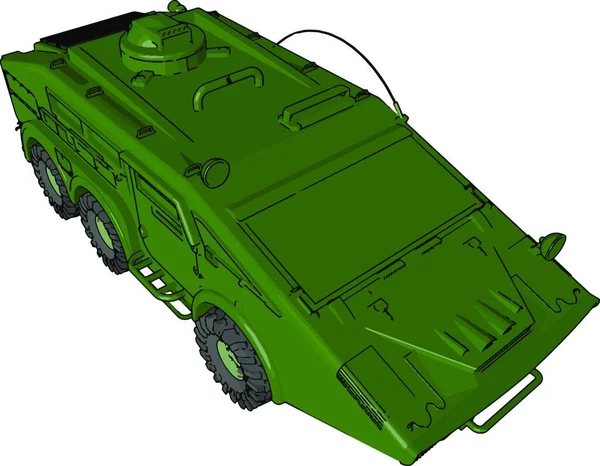 Obrněné Auto Zatíženo Pistolí Zbraněmi Používá Také Pro Vykreslování Vektorové — Stockový vektor