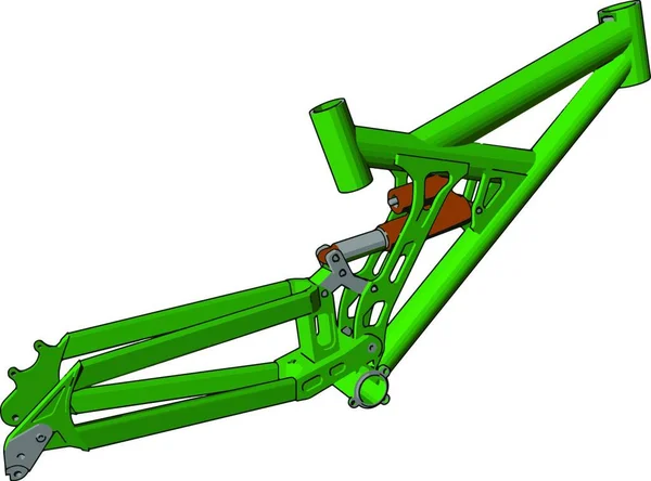 Renderização Verde Branco Isolado Fundo Trator —  Vetores de Stock