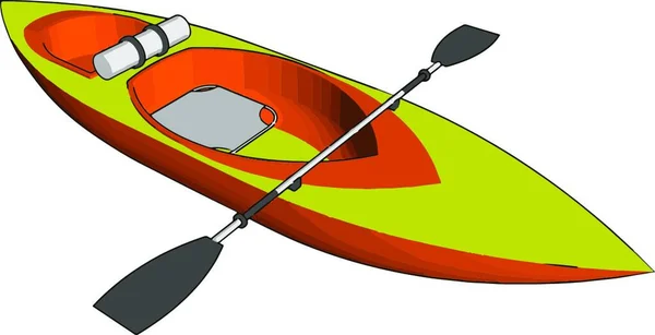 Kayak Mar Kayak Turismo Kayak Desarrollado Para Deporte Remar Aguas — Vector de stock