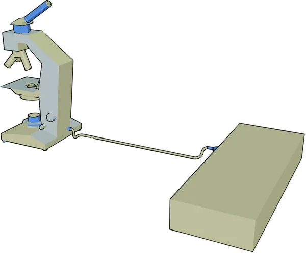 Ein Mikroskop Ist Ein Instrument Objekte Sehen Die Klein Sind — Stockvektor