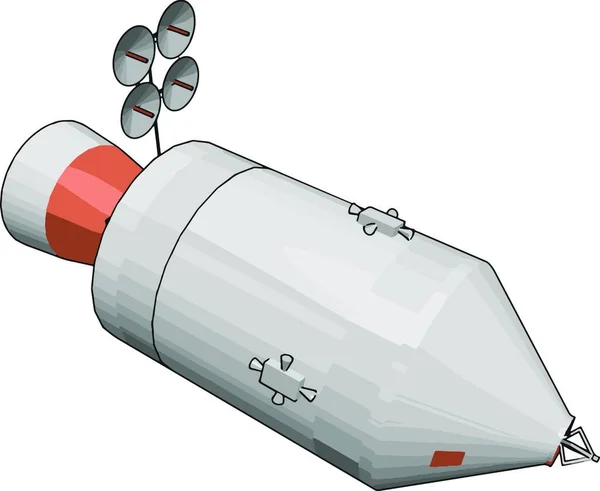 太空船是设计用于在外层空间飞行的飞行器或机器 — 图库矢量图片