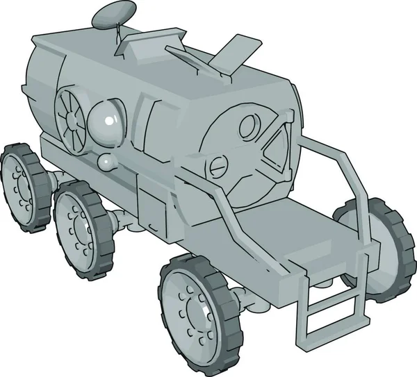 Ist Ein Sechs Räder Fahrzeug Mit Antenne Und Ermöglichen Die — Stockvektor