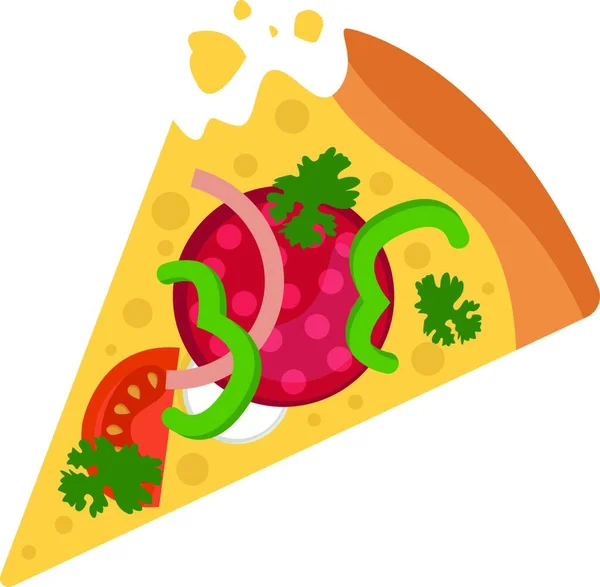 Pizza Ícone Web Ilustração Simples —  Vetores de Stock
