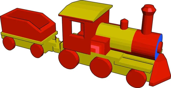 Moteur Train Jouets Utilisé Par Les Enfants Pour Jouer Fonctionne — Image vectorielle