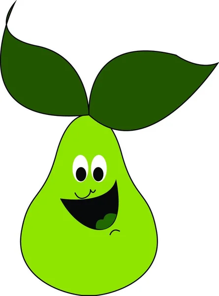 Illustration Vectorielle Une Jolie Pomme Verte — Image vectorielle