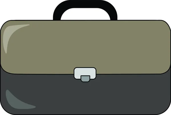 Grey Black Formal Bag Buckle Used Official Purpose Vector Color — Stock Vector