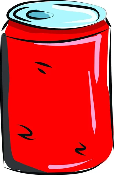 它是碳酸的罐式罐饮料 矢量饮料 彩色画或插图 — 图库矢量图片