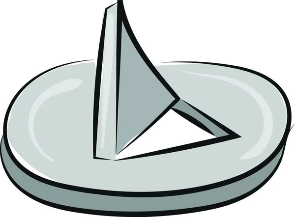 圆形金属按钮 衬衫和 彩色绘图或插图中使用的三角形夹子 — 图库矢量图片