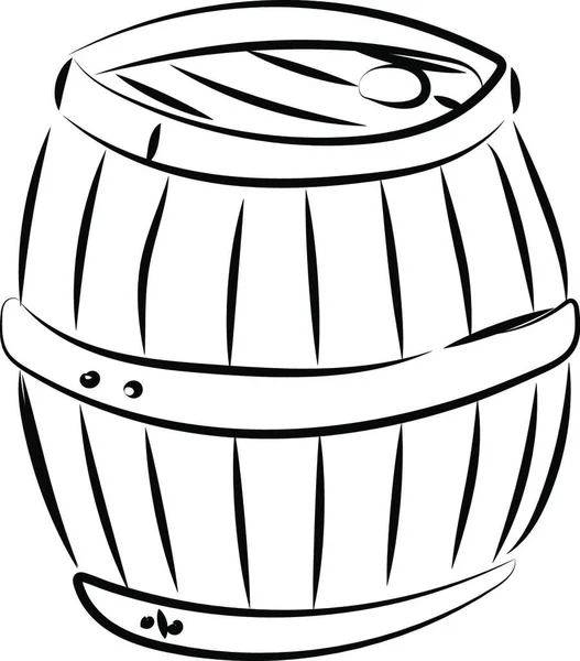 Ilustração Vetorial Barril Cerveja — Vetor de Stock