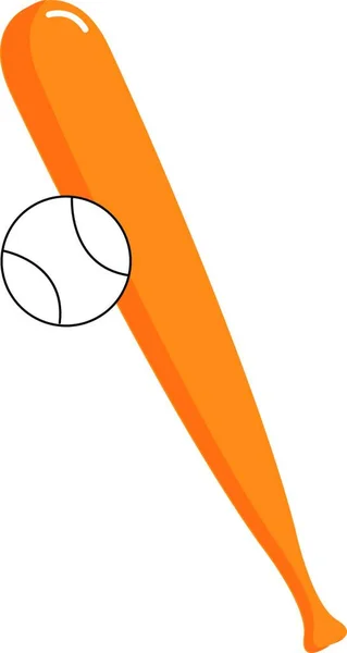 Baseball Bat Ball Illustration Vector White Background — 스톡 벡터
