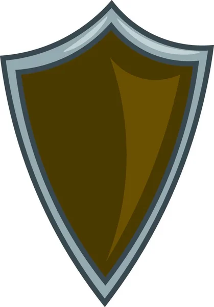 Escudo Marrom Que Simboliza Proteção Salvaguarda Desenho Ilustração Cores Vetoriais —  Vetores de Stock