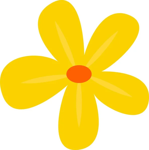 Schöne Gelbe Blume Illustration Vektor Auf Weißem Hintergrund — Stockvektor