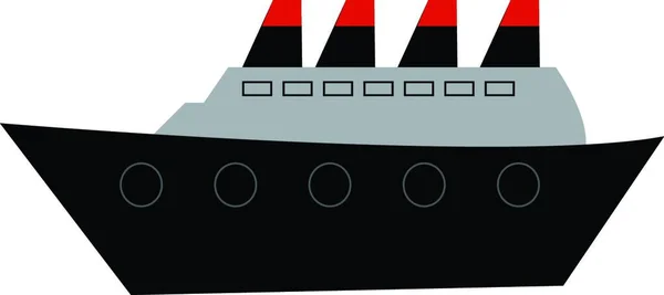 Clipart Della Famosa Nave Titanic Sul Suo Disegno Colori Vettore — Vettoriale Stock
