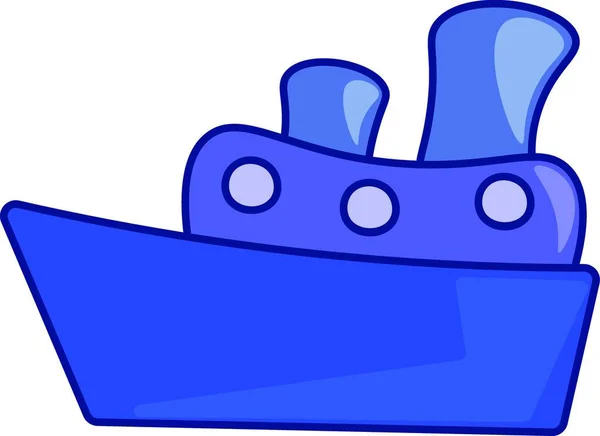 Una Gran Nave Juguete Azul Ideal Para Dibujo Ilustración Del — Archivo Imágenes Vectoriales