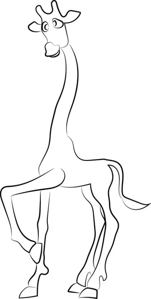 Ilustração Vetorial Uma Girafa Desenho Animado Bonito —  Vetores de Stock
