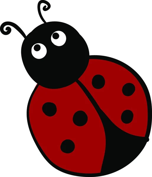 Coccinelle Sur Fond Blanc — Image vectorielle