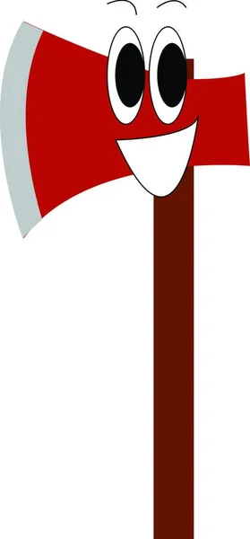 Красный Топор Изображением Глаз Вектор Печати Белом Фоне — стоковый вектор