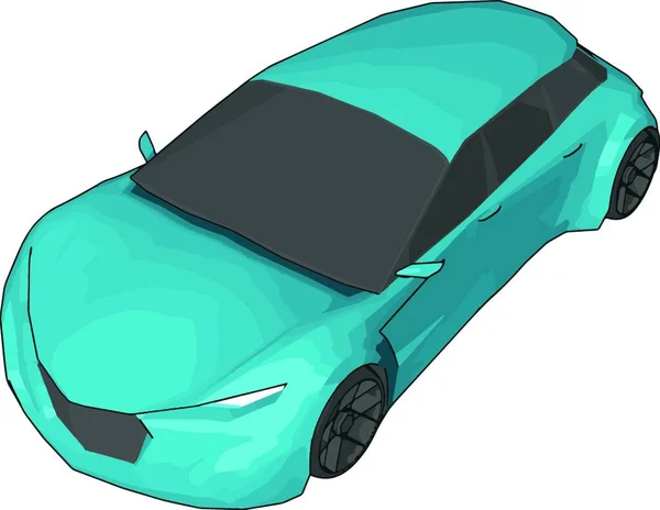 Ljusblå Lamborghini Gallardo Illustration Vektor Vit Bakgrund — Stock vektor