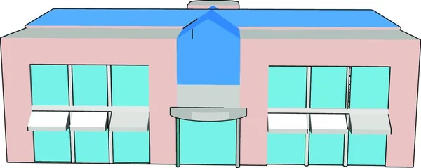 Векторная Иллюстрация Здания Магазина — стоковый вектор