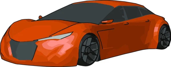 Oranje Lamborghini Gallardo Illustratie Vector Witte Achtergrond — Stockvector