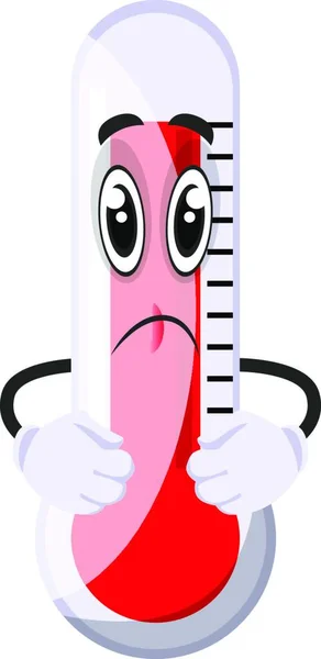 Kurioses Thermometer Illustration Vektor Auf Weißem Hintergrund — Stockvektor