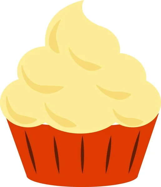 Cupcake Illustration Vektor Vit Bakgrund — Stock vektor