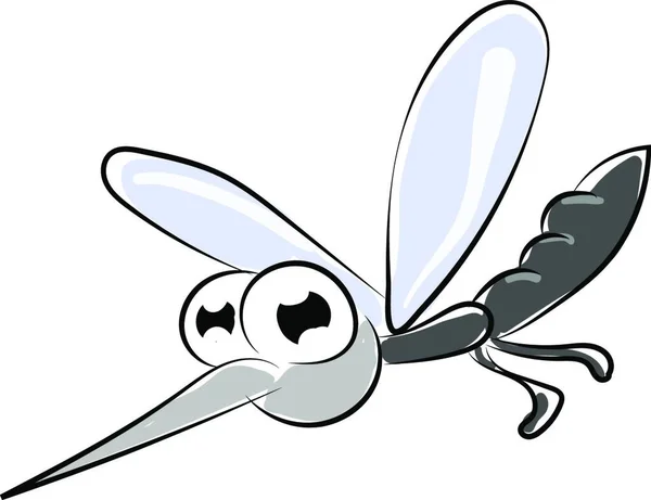 Mosquito Ilustración Vector Sobre Fondo Blanco — Archivo Imágenes Vectoriales