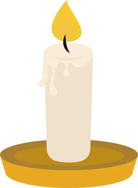 Candle Illustration Vector White Background — Stock Vector