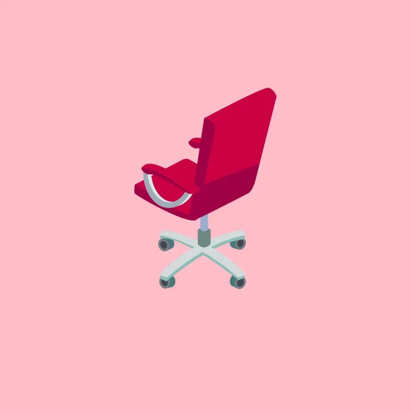 Office Chair Icon Flat Design Style — Stock Vector