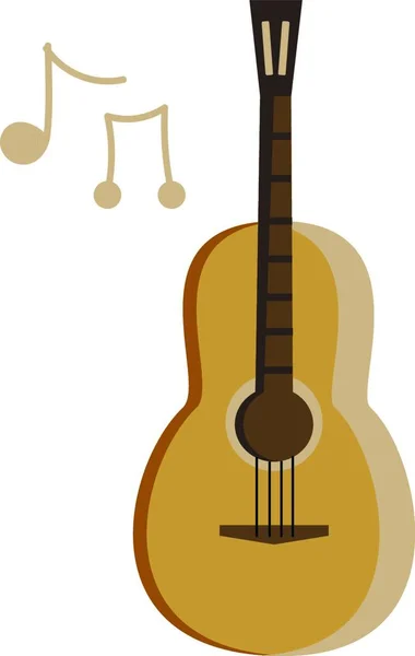 Ένα Μουσικό Όργανο Γνωστό Μπάσα Κιθάρα Χρώμα Διανυσματικό Σχέδιο Απεικόνιση — Διανυσματικό Αρχείο