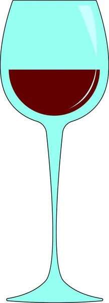 Illustration Simple Veto Verre Vin Avec Fond Blanc Vin Rouge — Image vectorielle