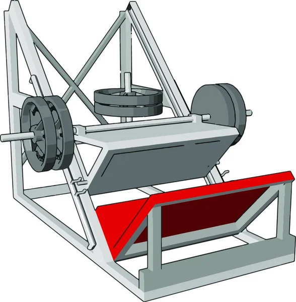 矢量例证金属健身房设备在白色背景上举重量 — 图库矢量图片