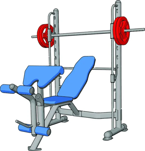 矢量例证健身房设备在白色背景上举重量 — 图库矢量图片