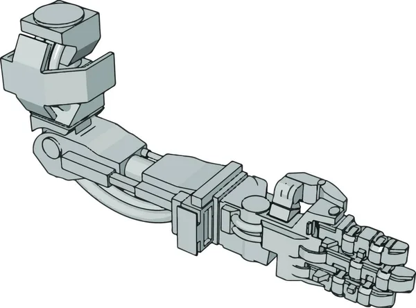 ロボットアーム白背景のベクトルイラスト — ストックベクタ