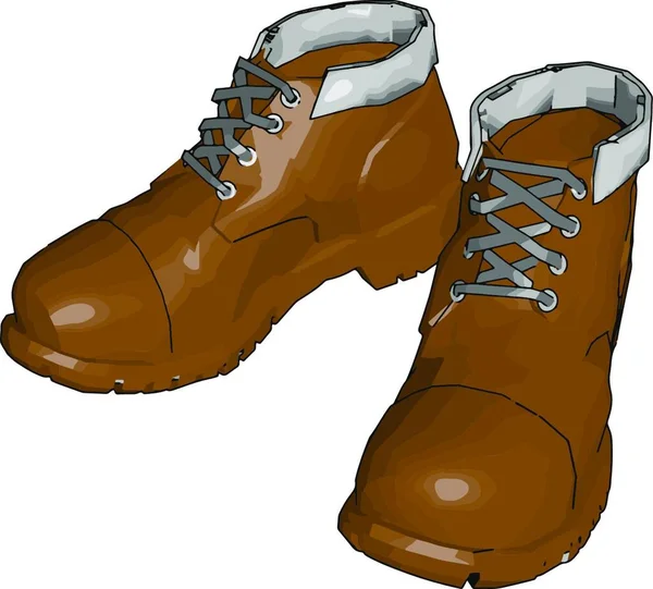 Vektor Illustration Eines Paares Militärstiefel Weißer Hintergrund — Stockvektor