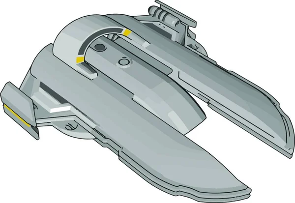 Spacecruiser Fantasia Vetor Ilustração Fundo Branco — Vetor de Stock