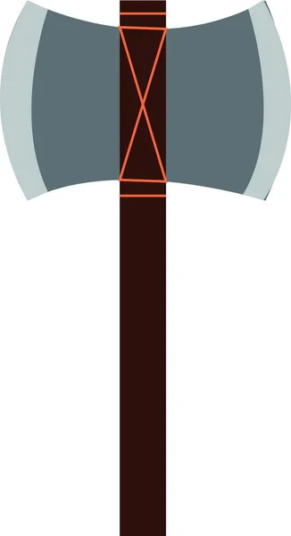 Подвійний Головний Сокира Вектор Або Кольорова Ілюстрація — стоковий вектор