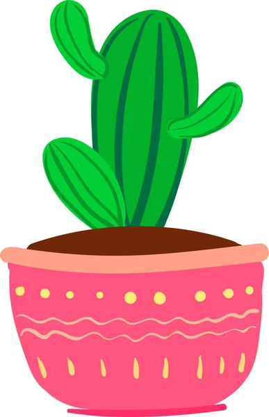 Kaktus Pasiasty Małych Broni Wektor Lub Kolor Ilustracji — Wektor stockowy